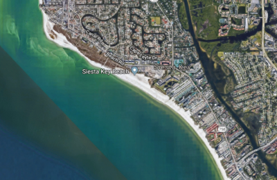 siesta key aerial view